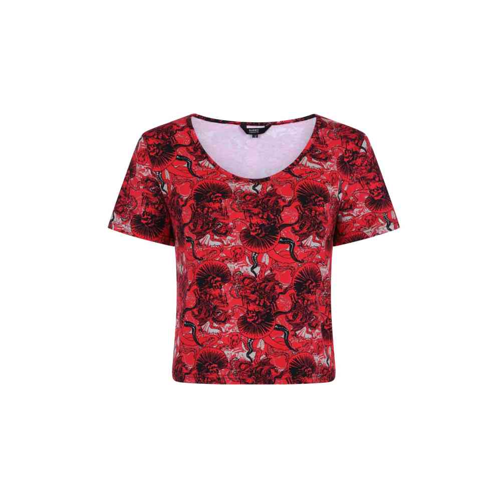 Banned - MAD DAME Crop top - Rood